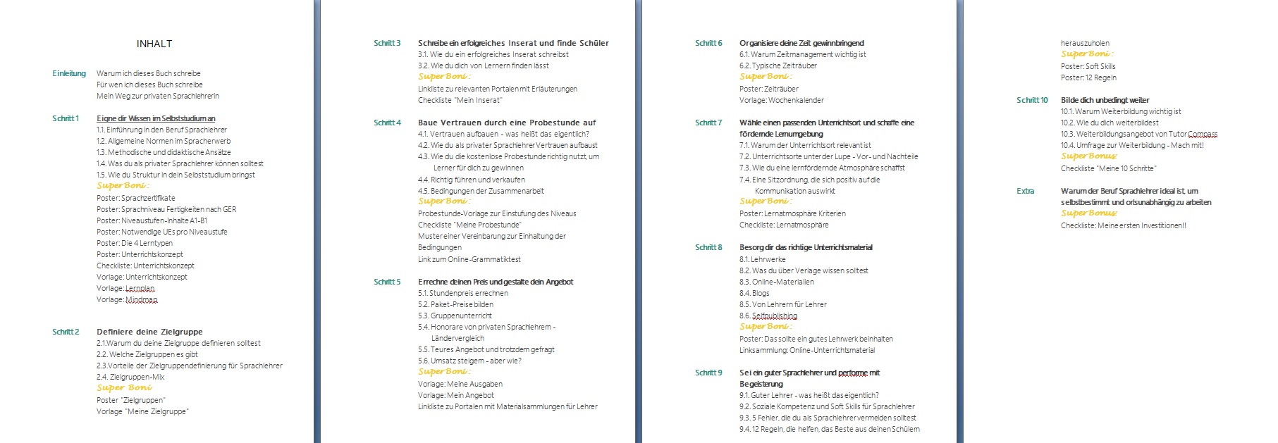 Sprachlehrer werden ebook Inhaltsverzeichnis