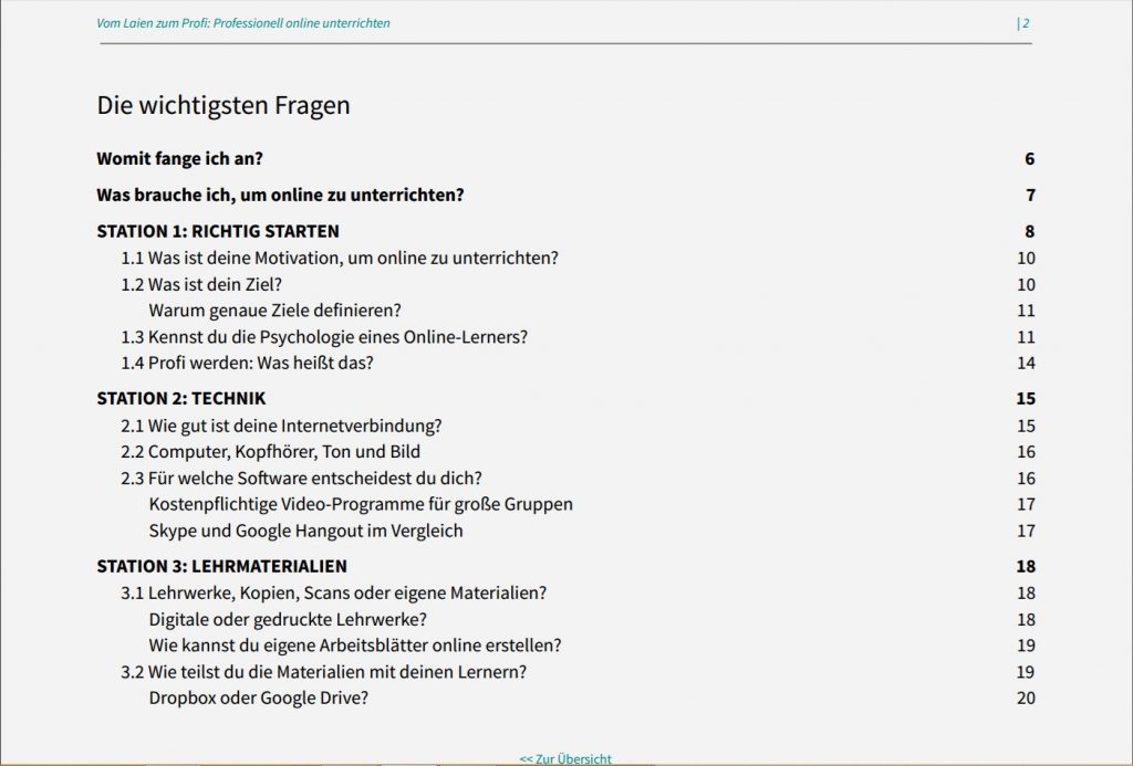 online unterrichten